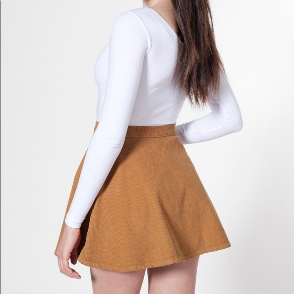Corduroy American Apparel Circle Skirt - Light Brown